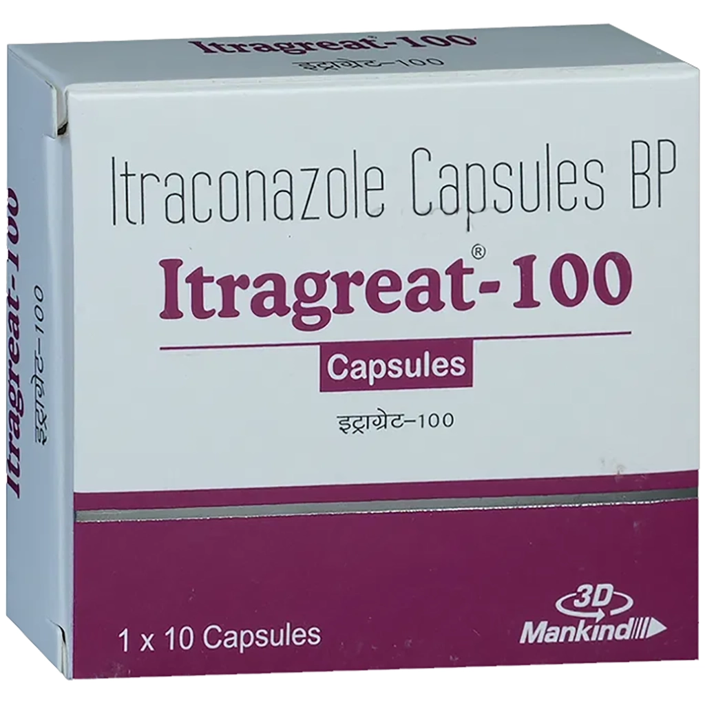 ITRAGREAT 100 CAPSULES 4'S