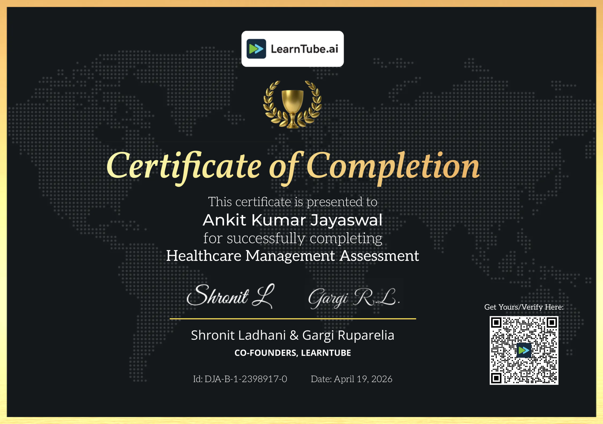 Healthcare Certificate